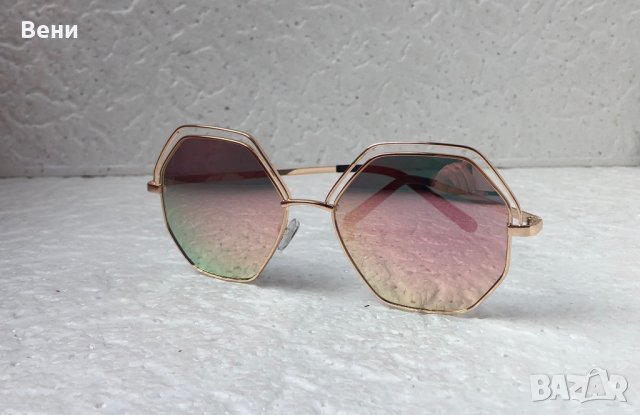 Модерни дамски слънчеви очила  с шестоъгълна форма , снимка 4 - Слънчеви и диоптрични очила - 28632822