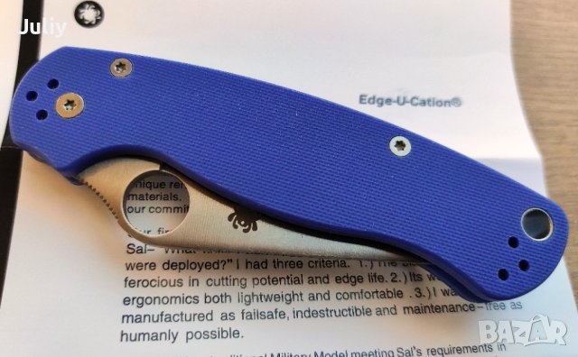 Сгъваем нож Spyderco  Paramilitary, снимка 12 - Ножове - 40377095