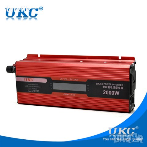 !! Нови ИНВЕРТОРИ UKC 2000W с дисплей -12V или 24v /220V, Промоция, снимка 7 - Аксесоари и консумативи - 39418493