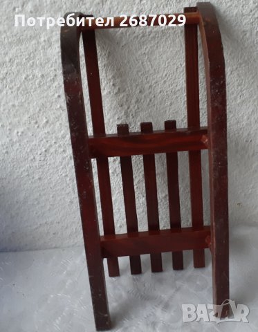 Дървена шейна, декоративна, малка  и елен, снимка 5 - Други - 34656319