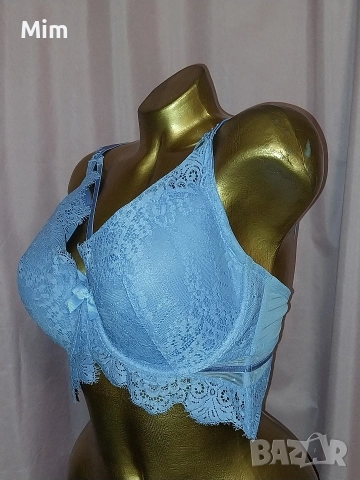 Hunkemoller 80 F Син дантелен сутиен , снимка 3 - Бельо - 52676322
