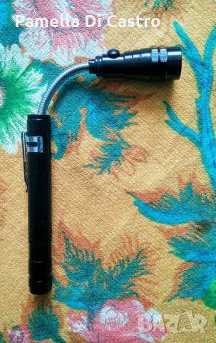 Телескопично LED фенерче с магнит и гъвкаво рамо. Ново.