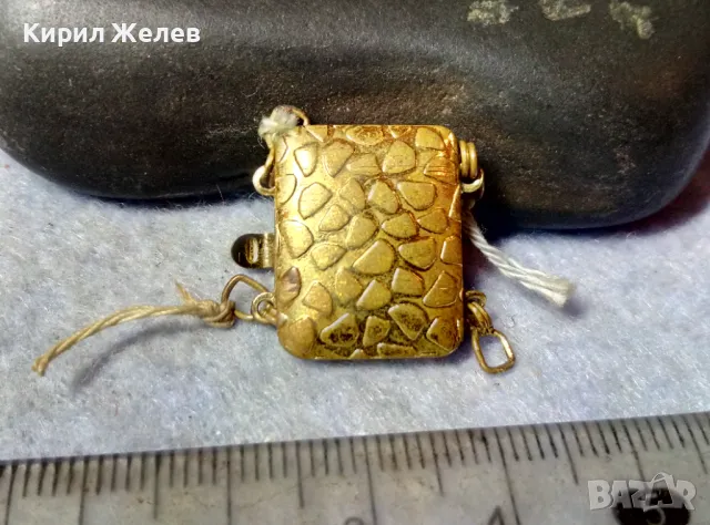 Старинна ОРНАМЕНТИРАНА ПОЗЛАТЕНА БРОНЗОВА ЗАКОПЧАЛКА КАРАБИНКА от / за РЕТРО ОГЪРЛИЦА КОЛИЕ 48817