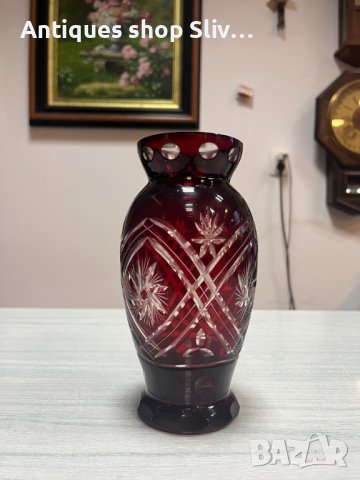 Кристална ваза "Бохемия". №2855, снимка 1 - Колекции - 38361568