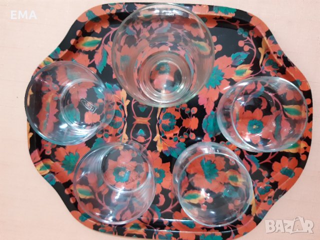 Стъкло чаши за допълване/Метален поднос Колекция/Керамични чаши Икеа, снимка 3 - Чаши - 33025744