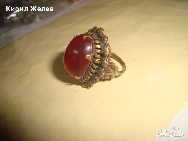 СТАРИНЕН БРОНЗОВ ФЛОРАЛЕН ПРЪСТЕН МНОГО КРАСИВА РЪЧНА МАЙСТОРСКА ИЗРАБОТКА 19854, снимка 7 - Антикварни и старинни предмети - 33050301