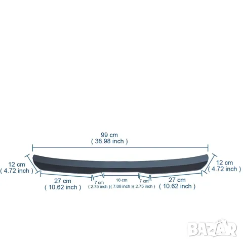 Универсален заден спойлер автомобил, снимка 10 - Аксесоари и консумативи - 48780792