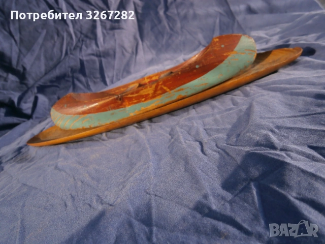 Лодка,Макет,Индианска,Кану,Пирога,Ретро, снимка 6 - Антикварни и старинни предмети - 53026065