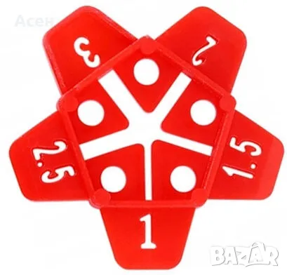 Комплект скоби за плочки  За многократна употреба, Дистанционер от 1мм до 3мм, 50 скоби, снимка 2 - Други инструменти - 48383869