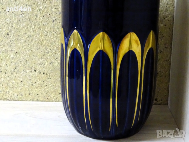 Стара Немска керамична ваза тип ШИШЕ висока 39 см., снимка 4 - Антикварни и старинни предмети - 51527445