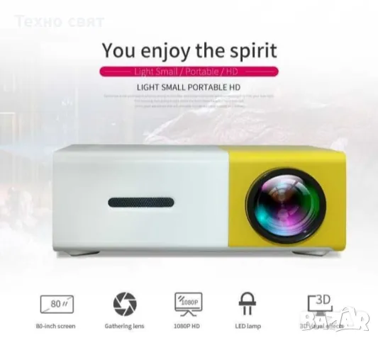 Проектор за Домашно кино,мултимедия ,рисуване HDMI/1080P/100инча/LED, снимка 6 - Плейъри, домашно кино, прожектори - 48918205