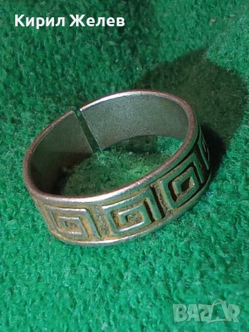 СТАР РЕГУЛИРУЕМ с КЛАСИЧЕСКА ОРНАМЕНТИКА СРЕБЪРЕН ПРЪСТЕН ХАЛКА ВИСОКА ПРОБА СРЕБРО с 2 ПЕЧАТА 40655, снимка 3 - Антикварни и старинни предмети - 43226538