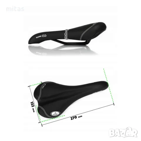 Седалка за велосипед Selle Monte Grappa Sure, Черна, Made in ITALY, снимка 8 - Аксесоари за велосипеди - 47370113