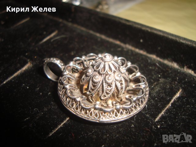 19 ВЕК ФИЛИГРАНЕН СРЕБЪРЕН МЕДАЛЬОН ВИСОКА ПРОБА СРЕБРО с ГРАНУЛАЦИЯ СТАРИННО ГРАДСКО БИЖУ 22216, снимка 10 - Антикварни и старинни предмети - 33046559