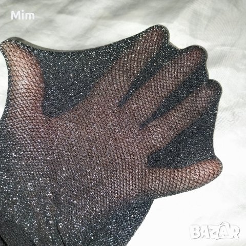 М/L Черен чорапогащник със сребрист брокат , снимка 4 - Бельо - 43844171