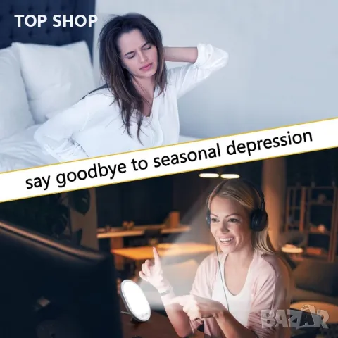 Лампа за дневна светлина Lobertingu с 3 нива на яркост, 10000 лукса, снимка 2 - Настолни лампи - 49731128