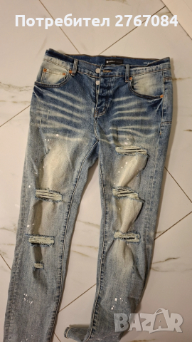 Продавам чисто нови мъжки дънки Purple, снимка 1