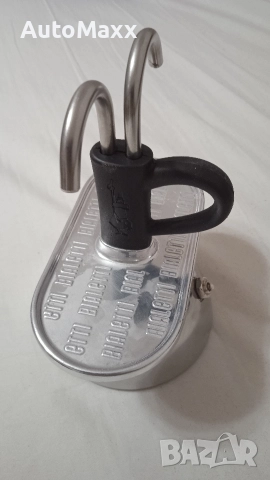 Комплект кафеварка с 2 броя чаши Set Mini Bialetti Italy индукционна черна , снимка 9 - Кафемашини - 50033867