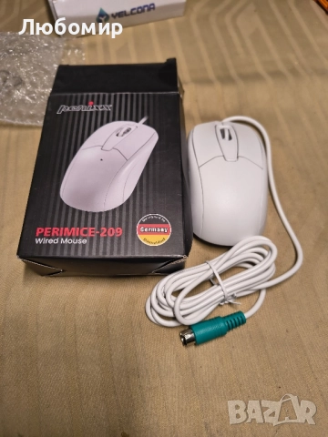 Perixx PERIMICE-209 P, Жична PS2 оптична мишка със скрол колелце и 1000 DPI, Бяла (11832) , снимка 4 - Клавиатури и мишки - 52108414