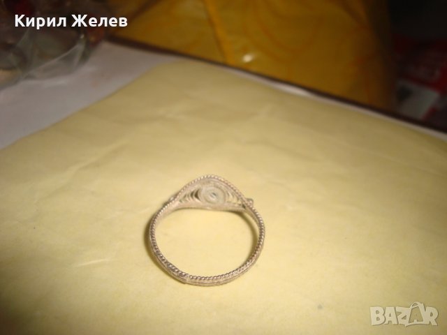 СТАРИНЕН ВЪЗРОЖДЕНСКИ ФИЛИГРАНЕН МАЙСТОРСКА ЮВЕЛИРНА РЪЧНА ИЗРАБОТКА ПРЪСТЕН 21685, снимка 10 - Антикварни и старинни предмети - 32552949