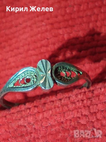 СТАРИНЕН ФИЛИГРАНЕН СРЕБЪРЕН ВИСОКА ПРОБА ПРЪСТЕН ВЪЗРОЖДЕНСКИ РЪЧНА МАЙСТОРСКА ИЗРАБОТКА 11268