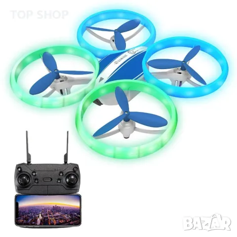 Дрон с камера Eachine E65HW и ЛЕД осветление, снимка 4 - Дронове и аксесоари - 48475686