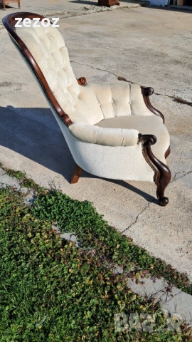 Кресло антикварно махагон №056, снимка 3 - Дивани и мека мебел - 53253967