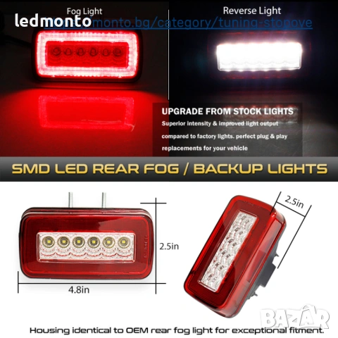 Задни LED Светлини Резервни + Мъгливи Mercedes G-Class W463 G AMG  – Monto.bg, снимка 4 - Части - 53526602