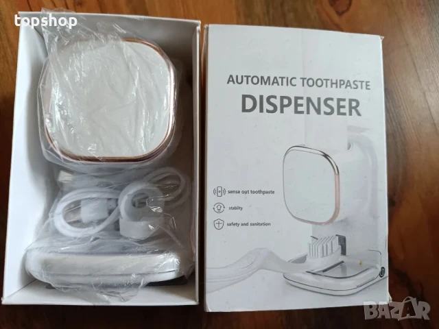 НОВ автоматичен дозатор / диспенсър за паста за зъби USB type C 1200Mah, монтиран на стената, снимка 7 - Пелени, памперси - 50494823