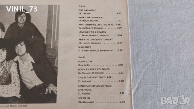  Osmonds – Greatest Hits ВТА11551, снимка 3 - Грамофонни плочи - 39589623