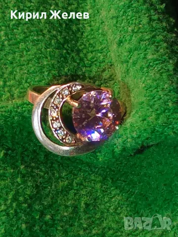 РАЗКОШЕН АЖУРЕН СКЪПОЦЕНЕН СРЕБЪРЕН ПРЪСТЕН СРЕБРО 925 с ЮВЕЛИРНО ФАСЕТИРАН АМЕТИСТ и ЦИРКОНИ 47517, снимка 17 - Пръстени - 49248041
