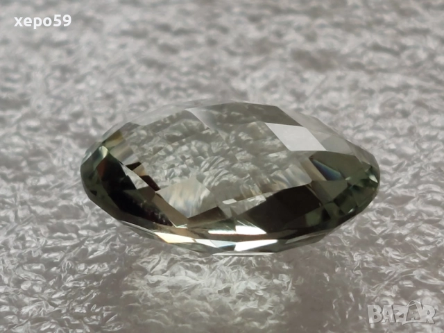 Прекрасен натурален 16 каратов двустранно фасетиран аквамарин с морско зелен оттенък/диамант,рубин/, снимка 2 - Други - 52470456