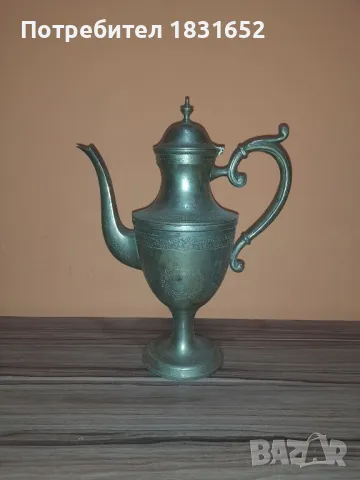 Стар посребрен ибрик, снимка 2 - Антикварни и старинни предмети - 49237028