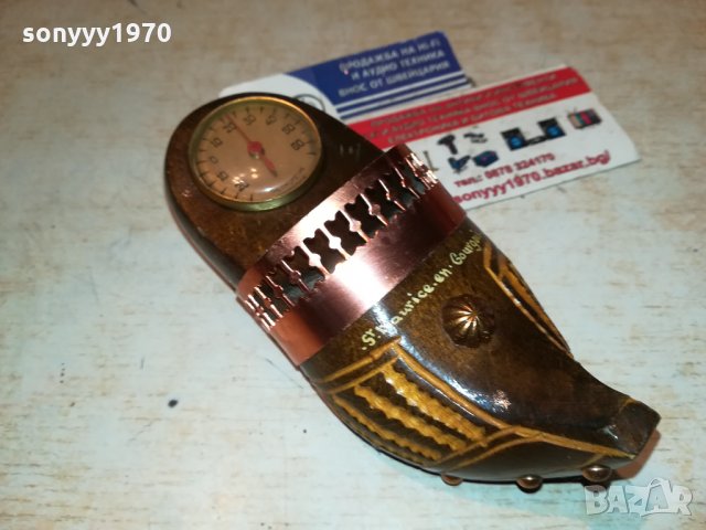 термометър-дървена обувка-внос France 🇫🇷 0312212026, снимка 2 - Антикварни и старинни предмети - 35020367