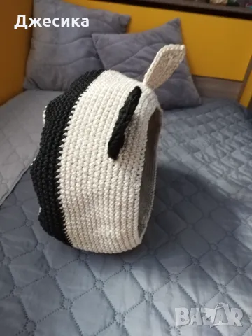 Плетено котешко легло на една кука, снимка 8 - За котки - 48687132