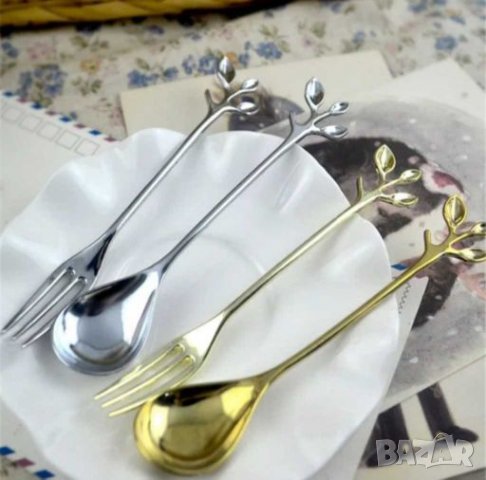 Лъжичка / Виличка за кафе - красива, разнообразна, снимка 3 - Прибори за хранене, готвене и сервиране - 28007548