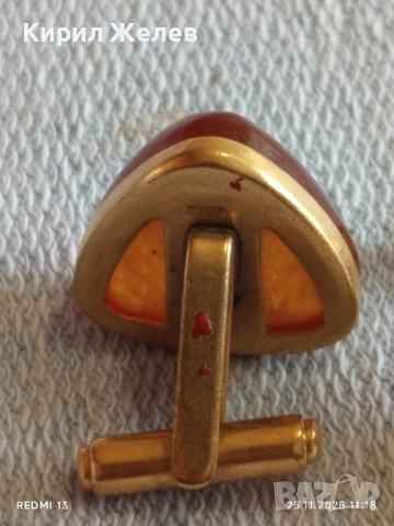 СТАРИ РУСКИ ПОЗЛАТЕНИ РЪКАВЕЛИ с ПЕЧАТИ БАЛТИЙСКИ КЕХЛИБАР за КОЛЕКЦИОНЕРИ 31945, снимка 3 - Други ценни предмети - 52533751