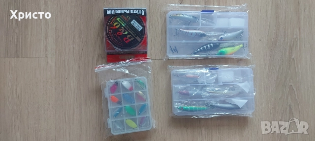 Оферта! Подаръчен к-т от 10бр воблери за спининг риболов +12бр клатушки блесни +плетено влакно , снимка 4 - Въдици - 52717373