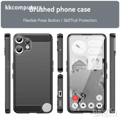 Nothing CMF Phone 2 Pro Удароустойчив Carbon Fiber Калъф и Протектор, снимка 9 - Калъфи, кейсове - 50820140