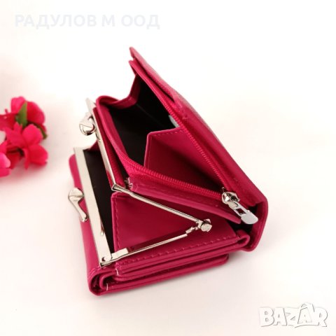 Дамско кожено портмоне с два външни монетника Saralyn, различни цветове, снимка 3 - Портфейли, портмонета - 43337962