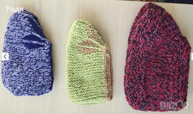 Продава домашни вълнени чорапи терлици ръчна изработка, снимка 11 - Други - 52025258