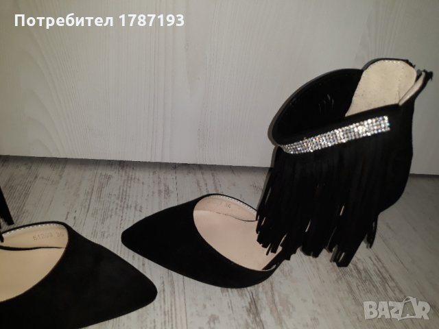 Нови обувки с ресни , снимка 6 - Дамски обувки на ток - 28412535