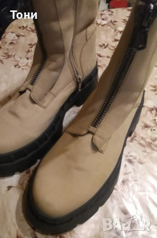 Нови Дамски Високи Боти Изцяло от Естествена Кожа 40, снимка 6 - Дамски боти - 52667750