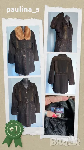 Два броя / Винтидж дънково палто / манто "Donna 10" и "East Village" , снимка 2 - Палта, манта - 48375878
