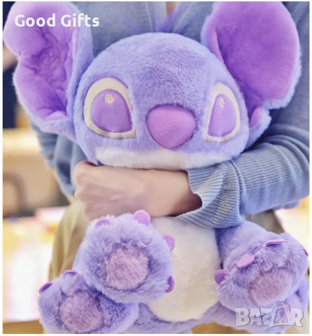 Голяма плюшена играчка Стич, Лилав, от 25см до 120см, снимка 5 - Плюшени играчки - 43129889