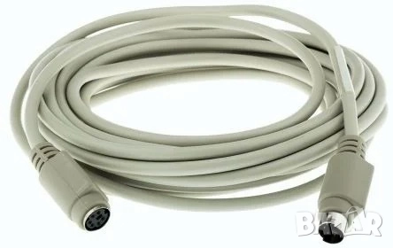 Удължител кабел разклонител PS / 2 за клавиатура мишка букса мъжка към женска 6 пинов преходник