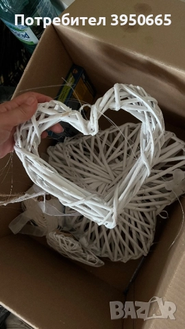 Декорация, бяло, сърца, снимка 3 - Други - 51857479