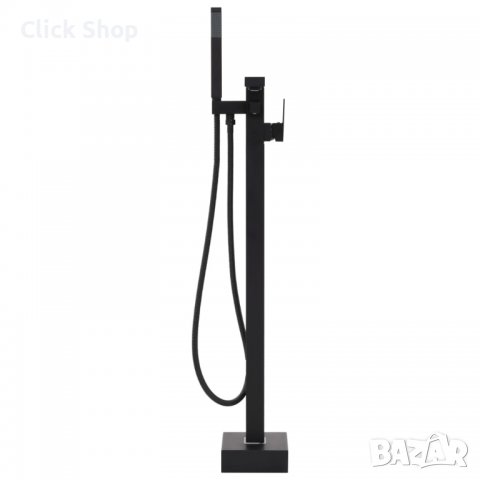 Свободностоящ смесител за вана, черен, инокс, 90 см, снимка 3 - Смесители - 38387112