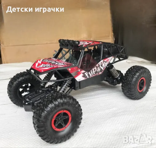 Джип с дистанционно метален, за офроуд, с големи гуми , снимка 3 - Коли, камиони, мотори, писти - 49718120