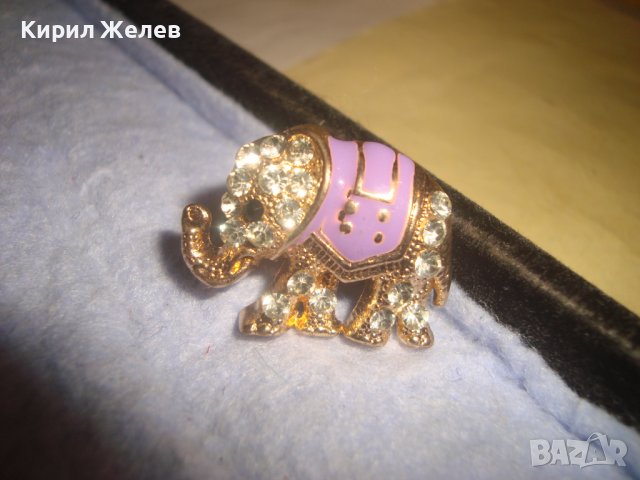 ПОЗЛАТЕНО СКЪПОЦЕННО КЪСМЕТЛИЙСКО СЛОНЧЕ - БРОШКА с ФАСЕТИРАНИ ЮВЕЛИРНО КРИСТАЛЧЕТА  и ЕМАЙЛ 29064, снимка 6 - Други - 37685778